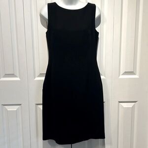 Loft Ann‎ Taylor Black Sleeveless Shift Dress Size 8P